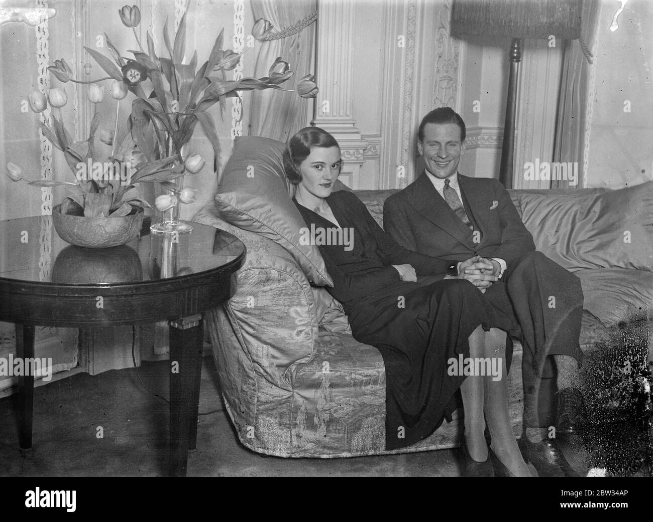 Daughter of Lady Janet Lacon and fiance in London for Tuesday wedding . Miss Dorothy Beecroft Sheila Lacon , daughter of Lady Janet Lacon , and her fiance Mr Robert Desmond Ropner , who are to be married at St Margaret ' s Westminster on Tuesday photographed in London while making preparations for their wedding . 24 January 1932 Stock Photo