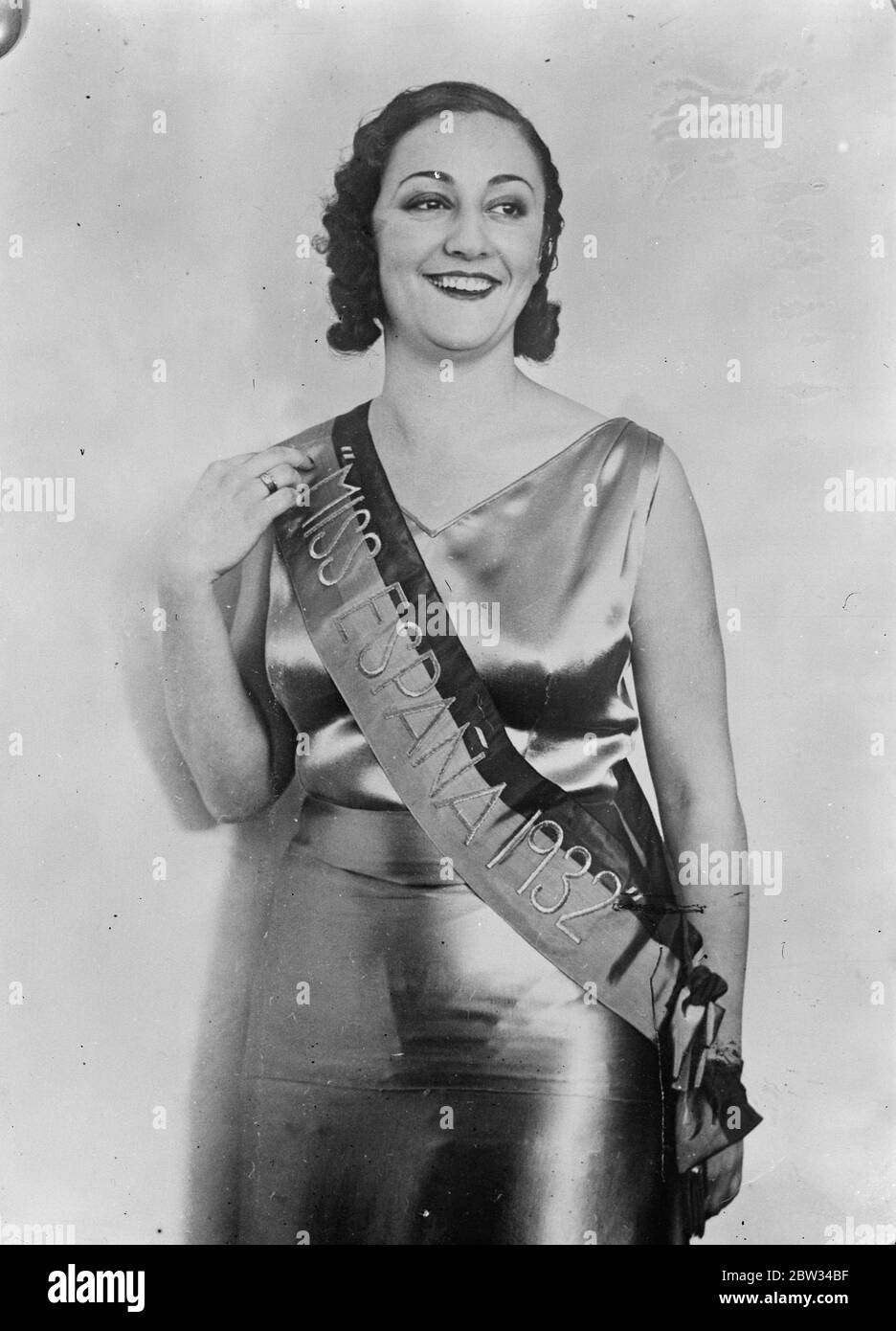 Spain 's queen of beauty . The various European countries are busy selecting their most most beautiful women to send Paris to compete in the international beauty competition to select a Miss Europe , next month . Photo shows Senorita Teresa Daniel from Catalonia who was selected as Miss Spain for 1932 . 23 January 1932 Stock Photo