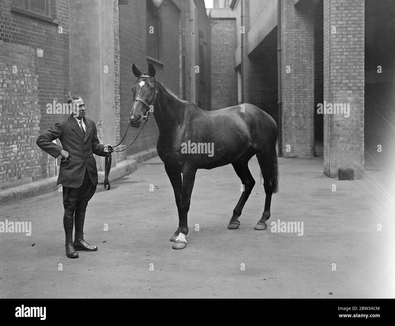 https://c8.alamy.com/comp/2BW34CM/man-with-his-horse-used-for-special-order-allie-sloper-27-july-1932-2BW34CM.jpg