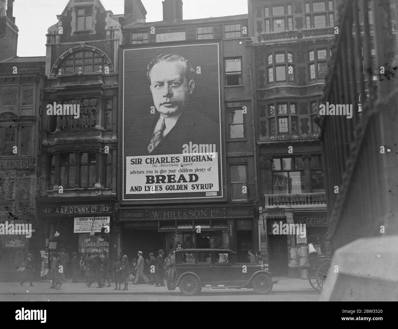 Sir Charles Higham on advertisement . 21 September 1932 Stock Photo