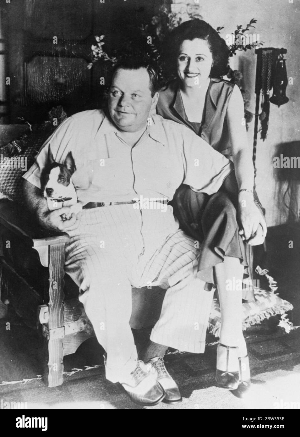 Fatty  Arbuckle to marry .  Fatty  Arbuckle , who disappeared from the stage and screen in 1921 after his three trials on a charge of murdering Virginia Rappe , who died at a San Francisco party , is to marry Addie McPhail , one of the stars of  Midnight Daddies  , immediately after she gets her divorce decree , which is being made in Hollywood to secure a  come back  for Arbuckle . Fatty Arbuckle and Addie McPhail . 5 April 1932 Stock Photo