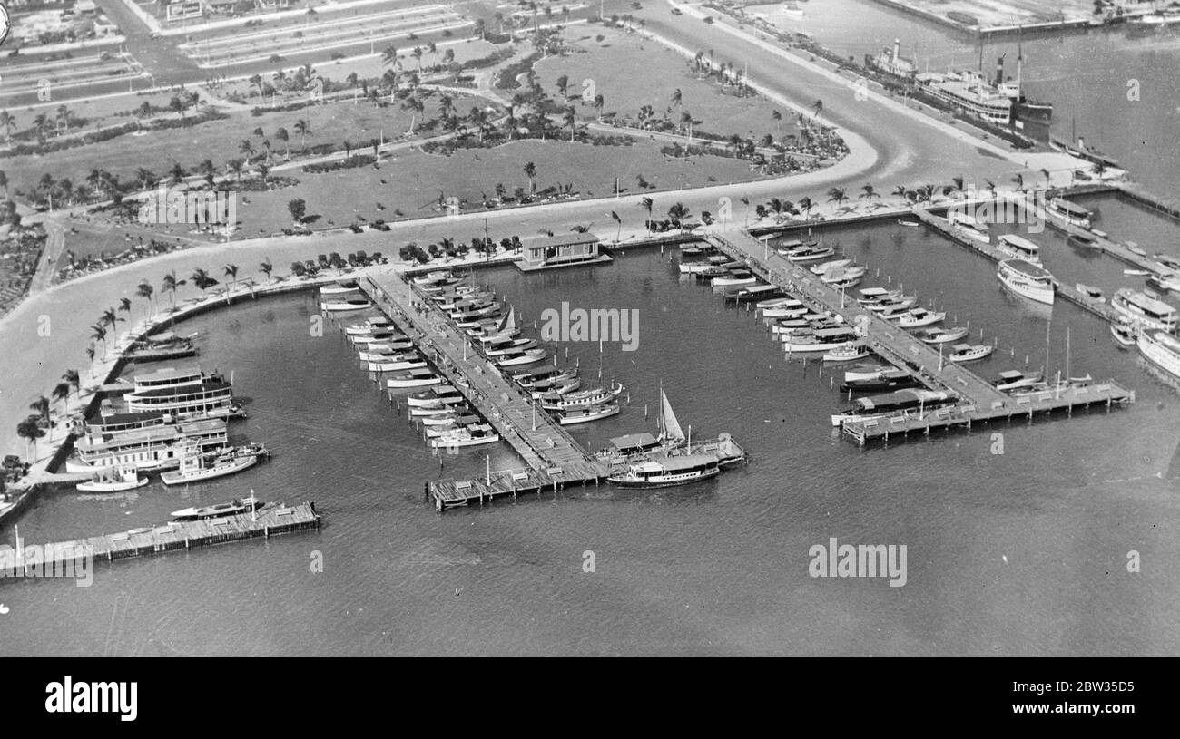 Biscayne Bay , Miami Florida . 1933 Stock Photo