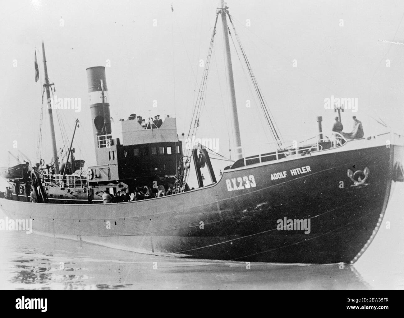 New type fishing boat . First to be named in honor of the German Chancellor Hitler . 27 April 1933 Stock Photo