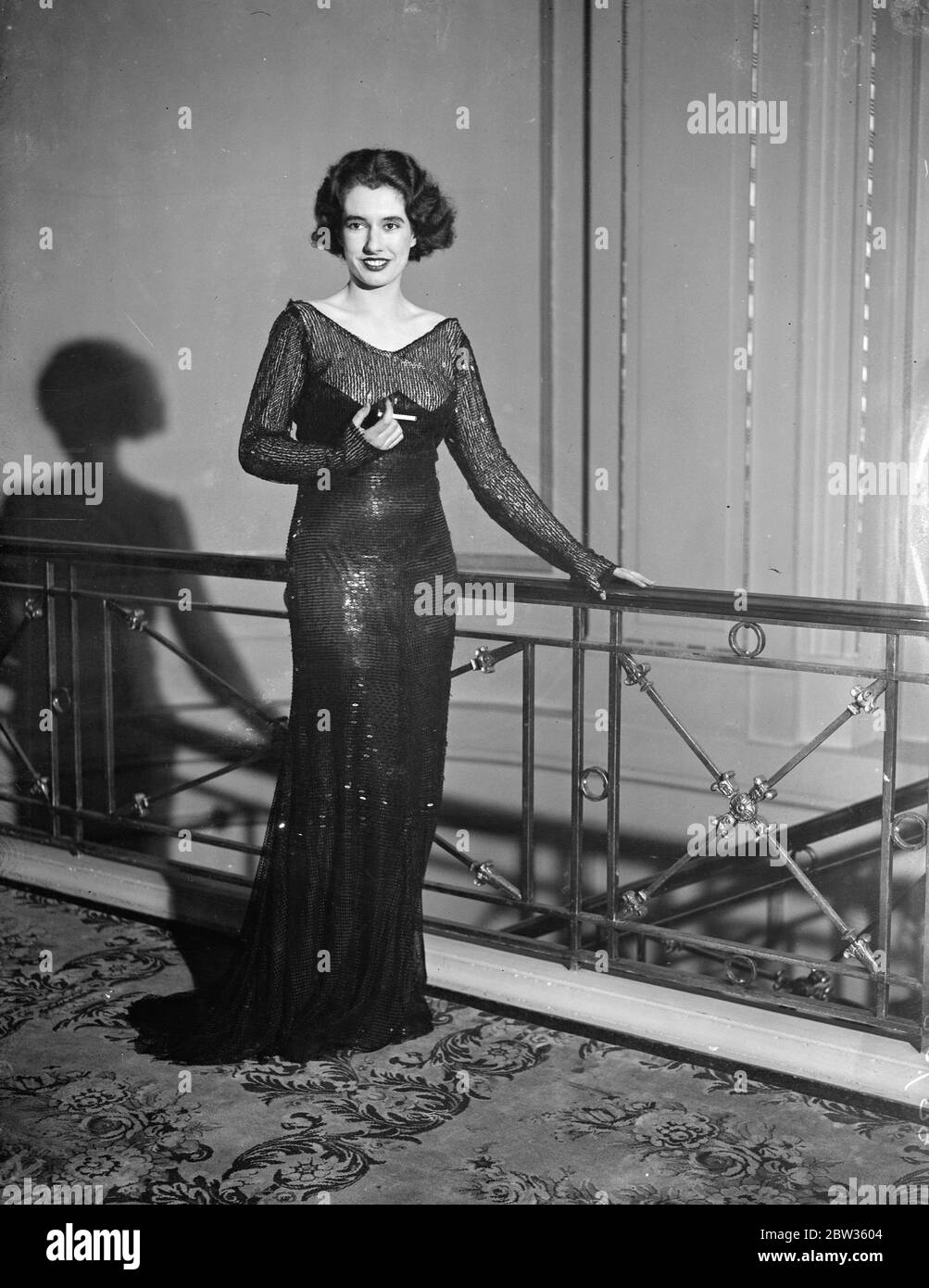 The Honourable Sheila Berry as Kay Francis at the Film Memories Ball . Stock Photo