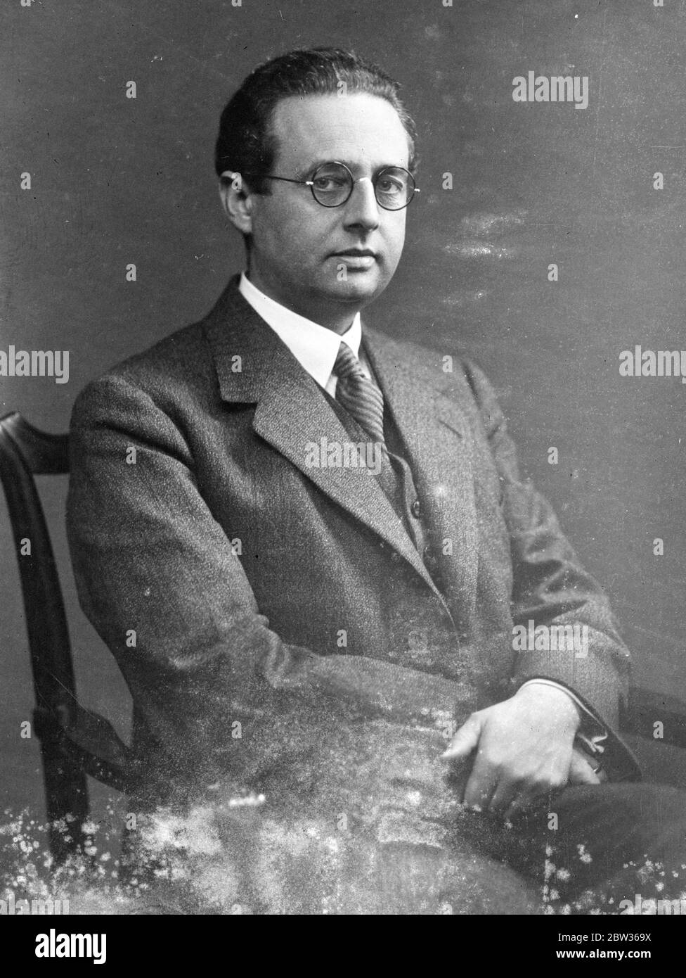 Portrait of Mr Alsing E Anderson , Danish Minister . 14 June 1933 Stock Photo