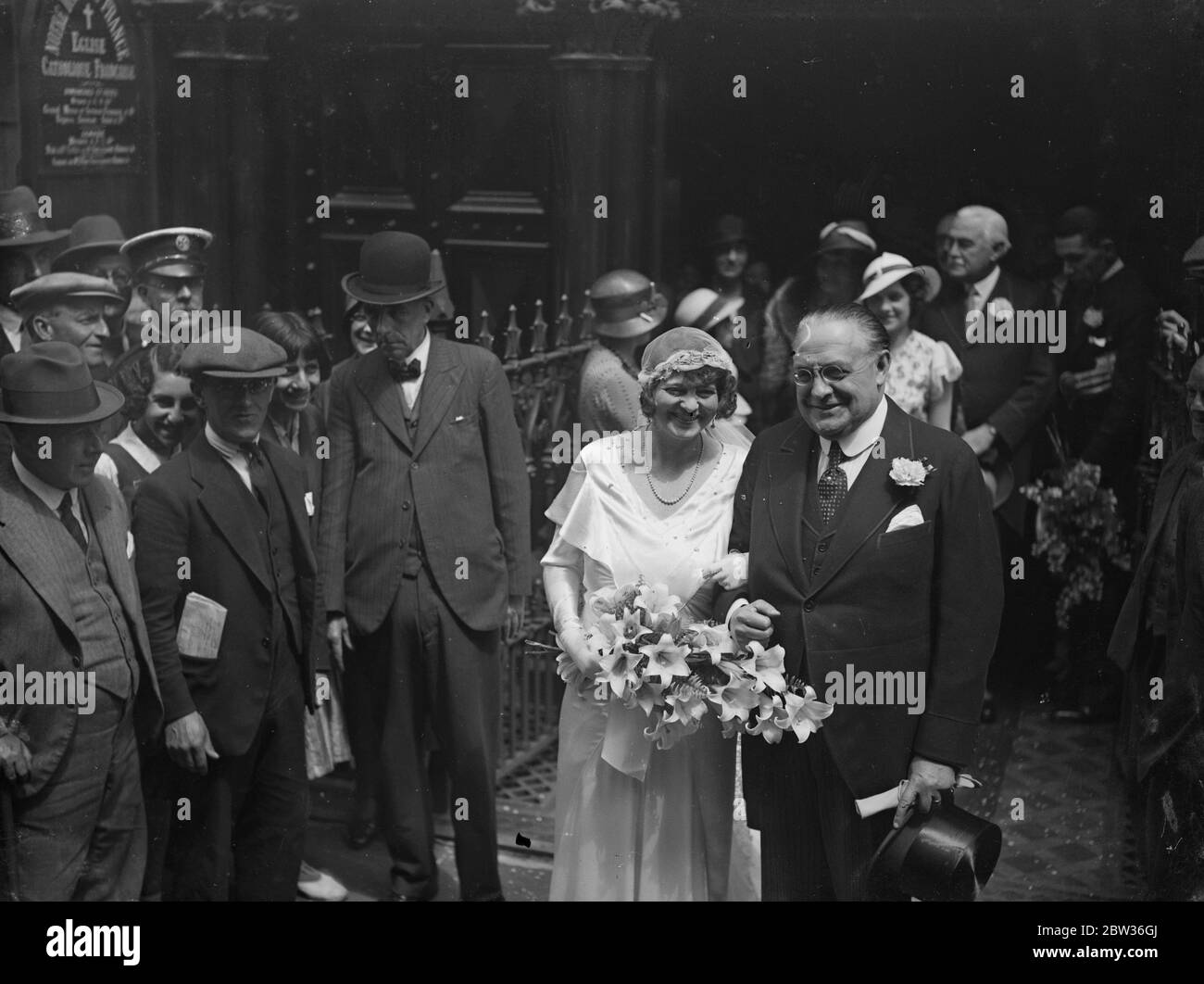 Only Frenchman who held cabinet rank in British Cabinet . Members of the French and Italian embassies in London were guests at the wedding of M Joseph Louis Jean Baptiste Coudurier de Chassaigne and Mlle Yvette Steffens , which took place at the Church of Notre Dame de France , Leicester Square , London . M de Chassaigne is the only Frenchman to hold what was virtually a Cabinet post in Great Britain . During the war he was Under secretary to Mr Neville Chamberlain in the National Service Office . He has for years been a popular figure in Anglo French circles . The bridegroom is 54 and the bri Stock Photo