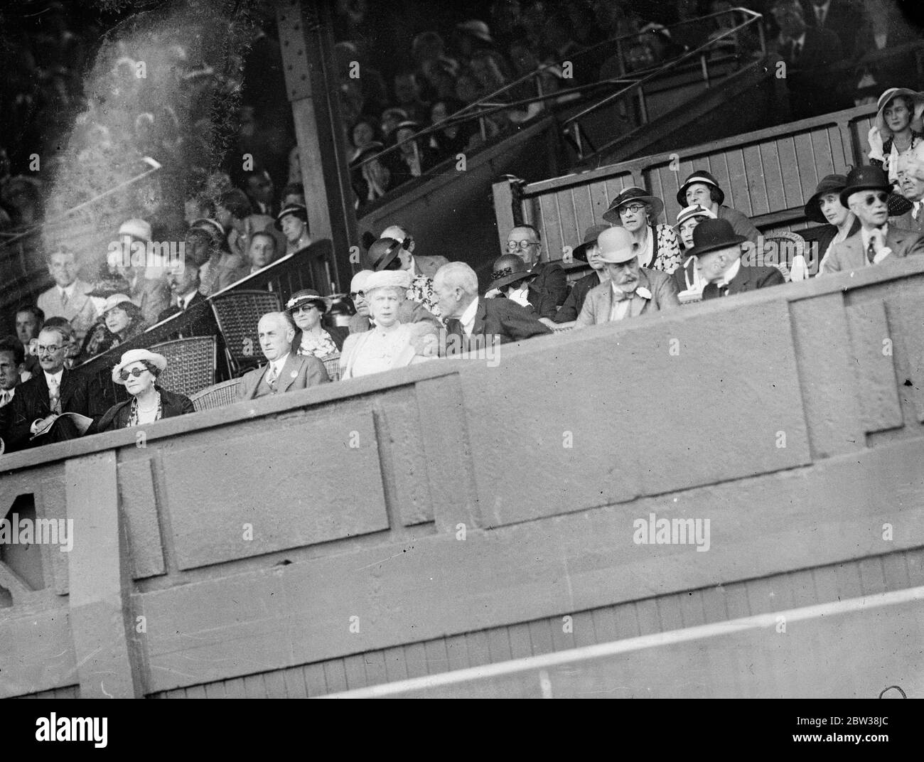 King and Queen at Wimbledon . 30 June 1934 Stock Photo Alamy