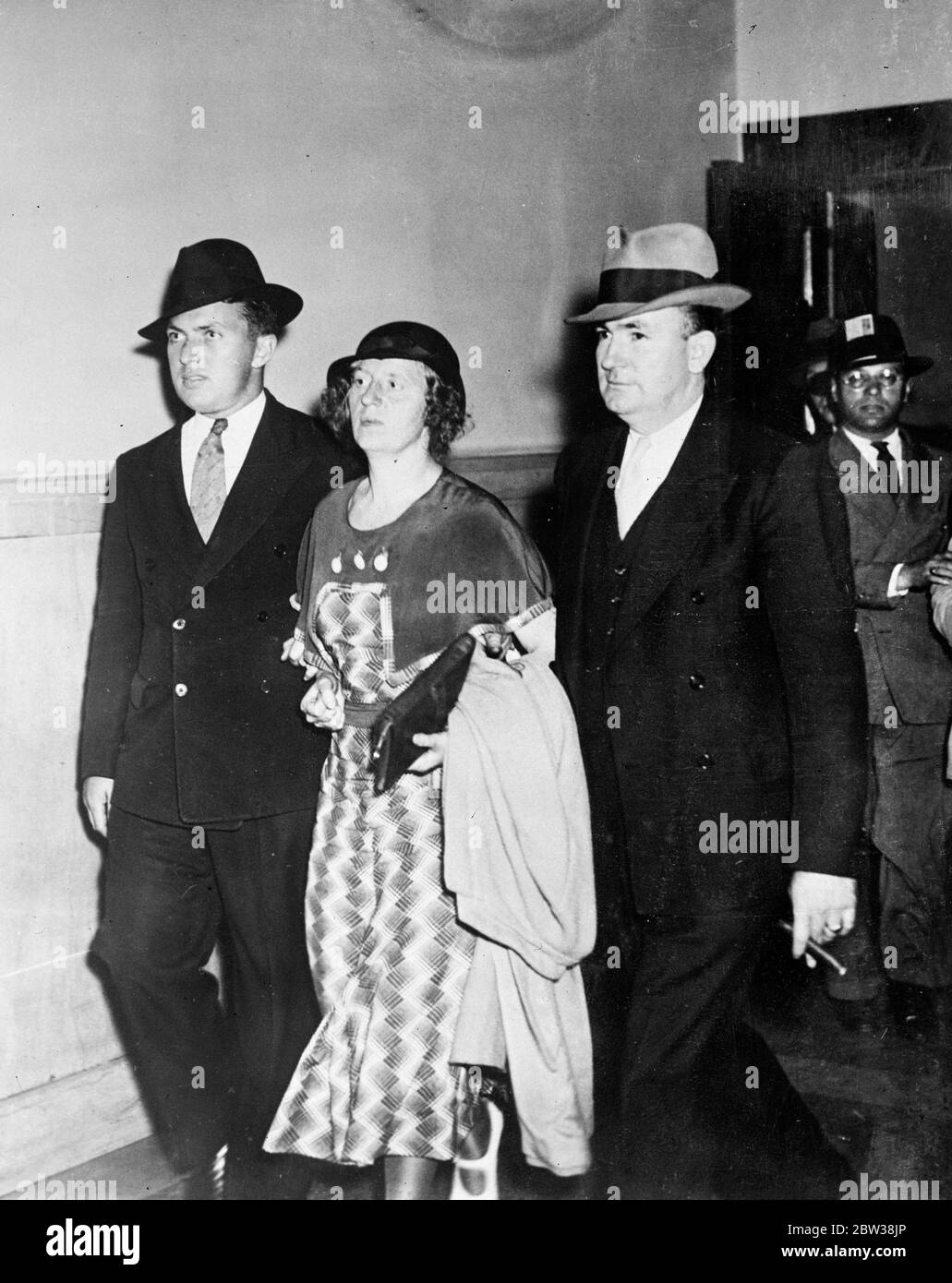 Kauptman arrested in connection with the Lindbergh ransom has a visit from his wife . 28 September 1934 Stock Photo