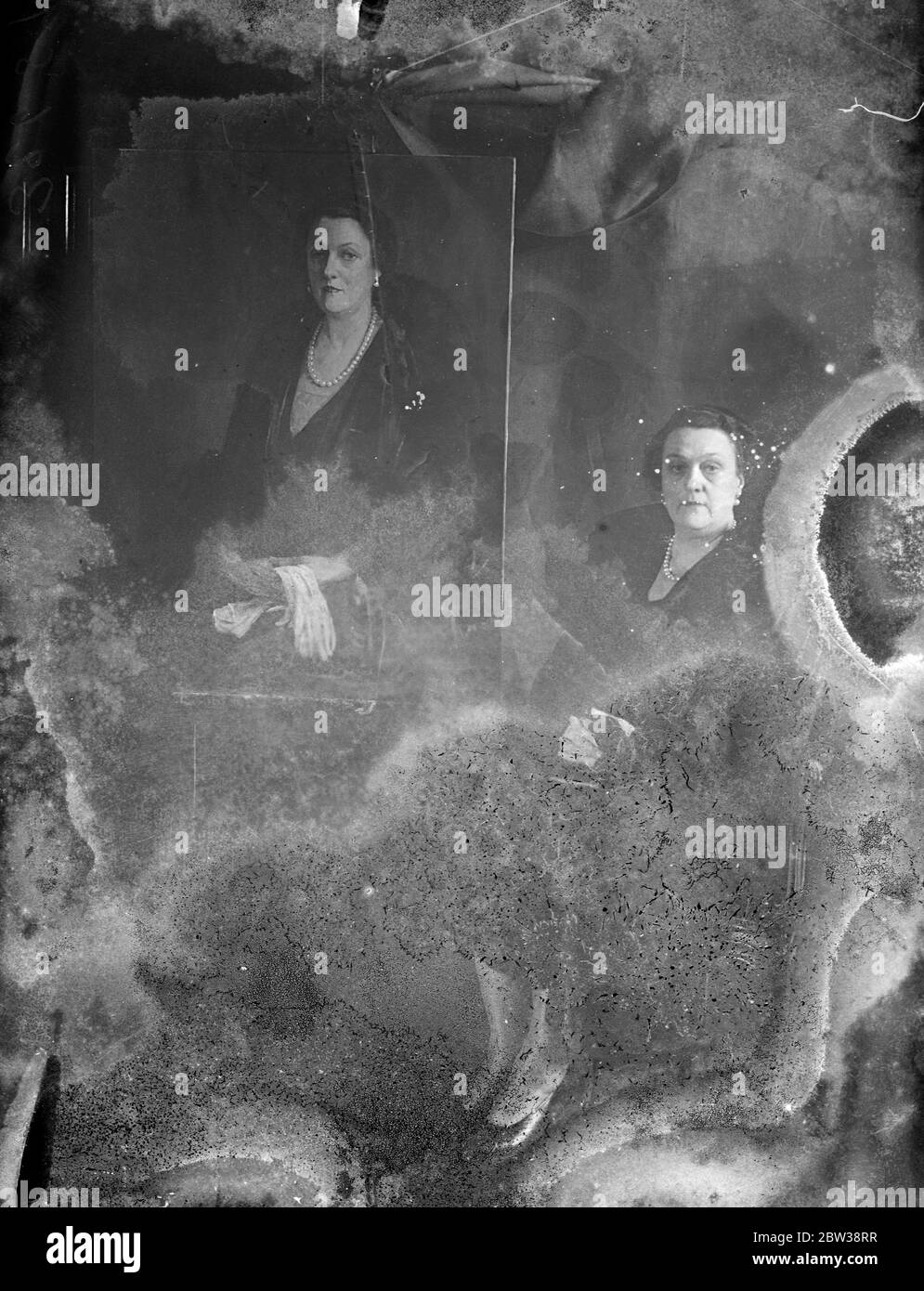 American sugar queen poses for her portrait for Sir John Lavery . Mrs