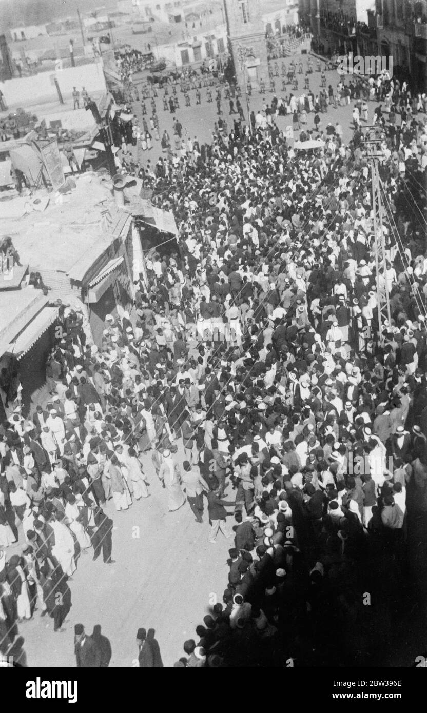 Palestine riots , Jerusalem , January 1933 . 30s, 30's, 1930s, 1930's, thirties, nineteen thirties Stock Photo