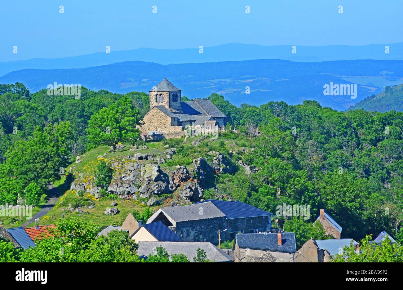 Dauzat sur Vodable village, Puy-de-Dome, Auvergne-Rhone-Alpes, Massif-Central, France Stock Photo