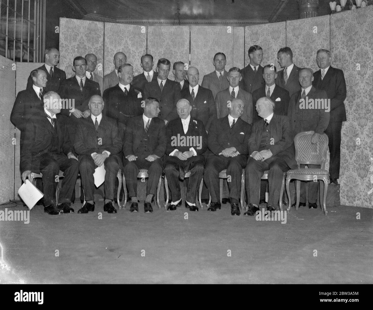 British sportsmen ' s luncheon to the Australian test team . 30 April 1934 Stock Photo