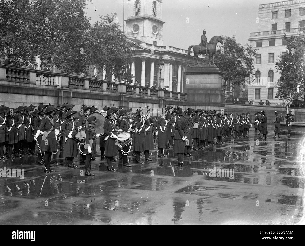 Church Girls ' Brigade hold annual parade in Trafalgar Square . 15 September 1934 Stock Photo