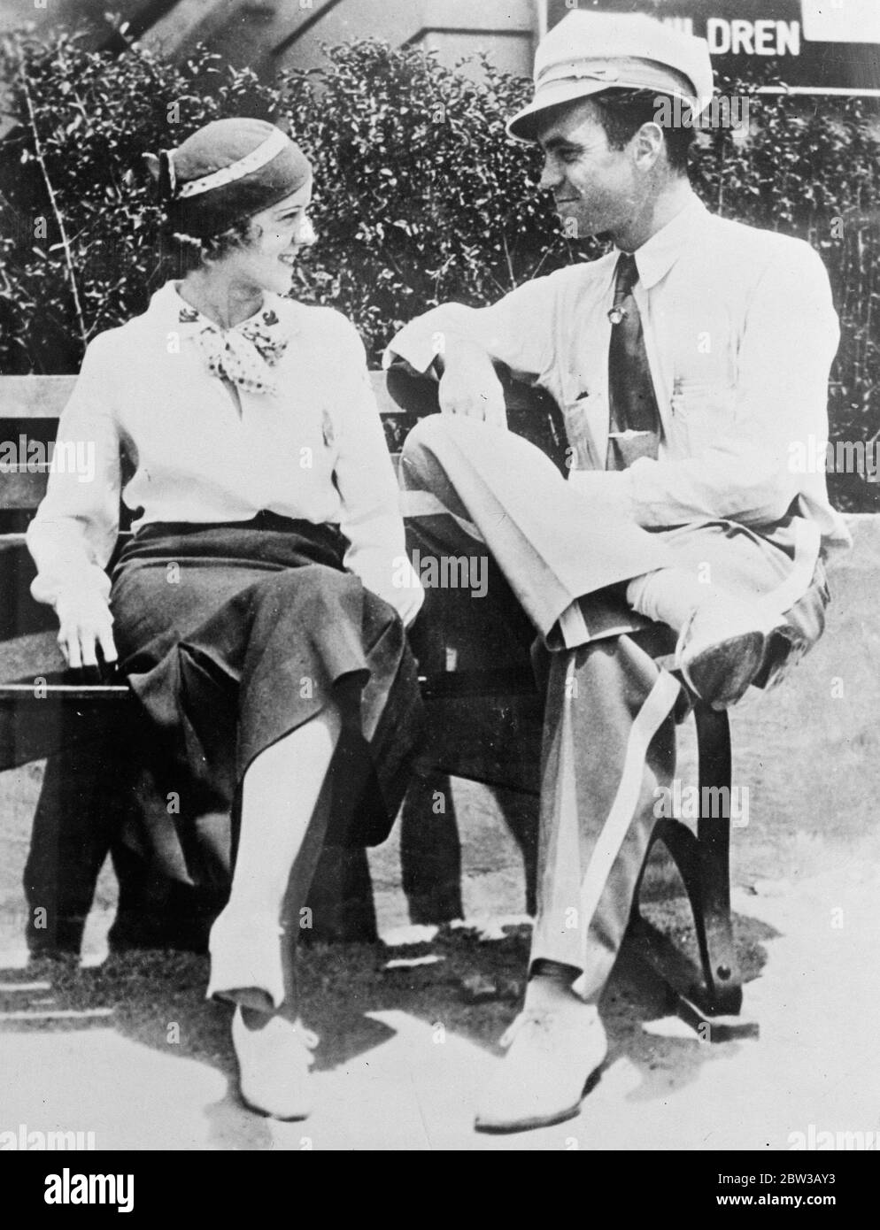 Earle Wynkoop and Mary Gerken . October 1934 Stock Photo