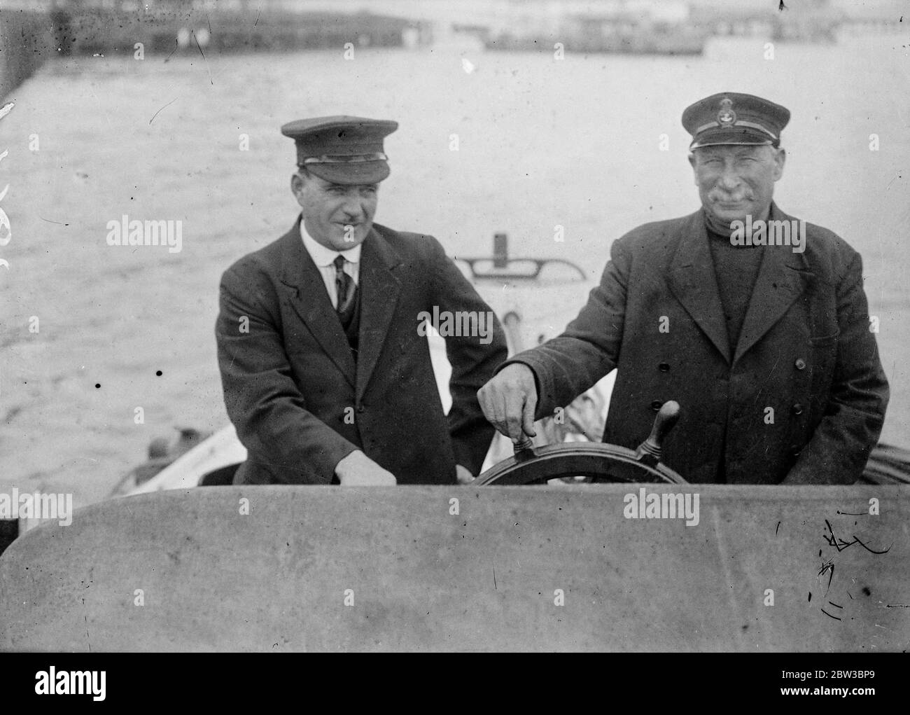 Coxswain Sidney Page of Southend lifeboat wins 2 awards in a year . 15 December 1934 Stock Photo