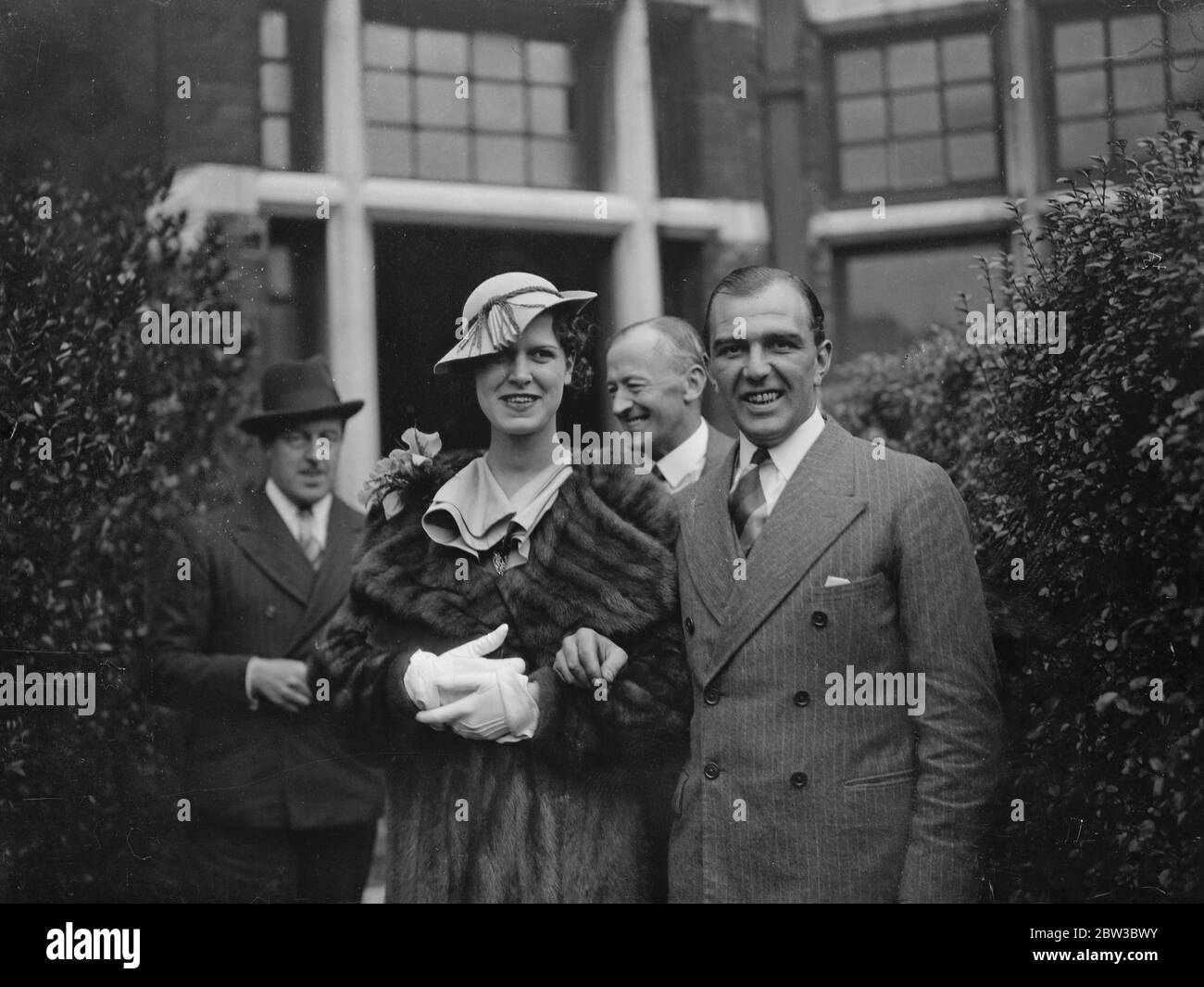 Mr Webber Adams , Harlequin ' s rugby captain , is married . 25 October 1934 . Stock Photo