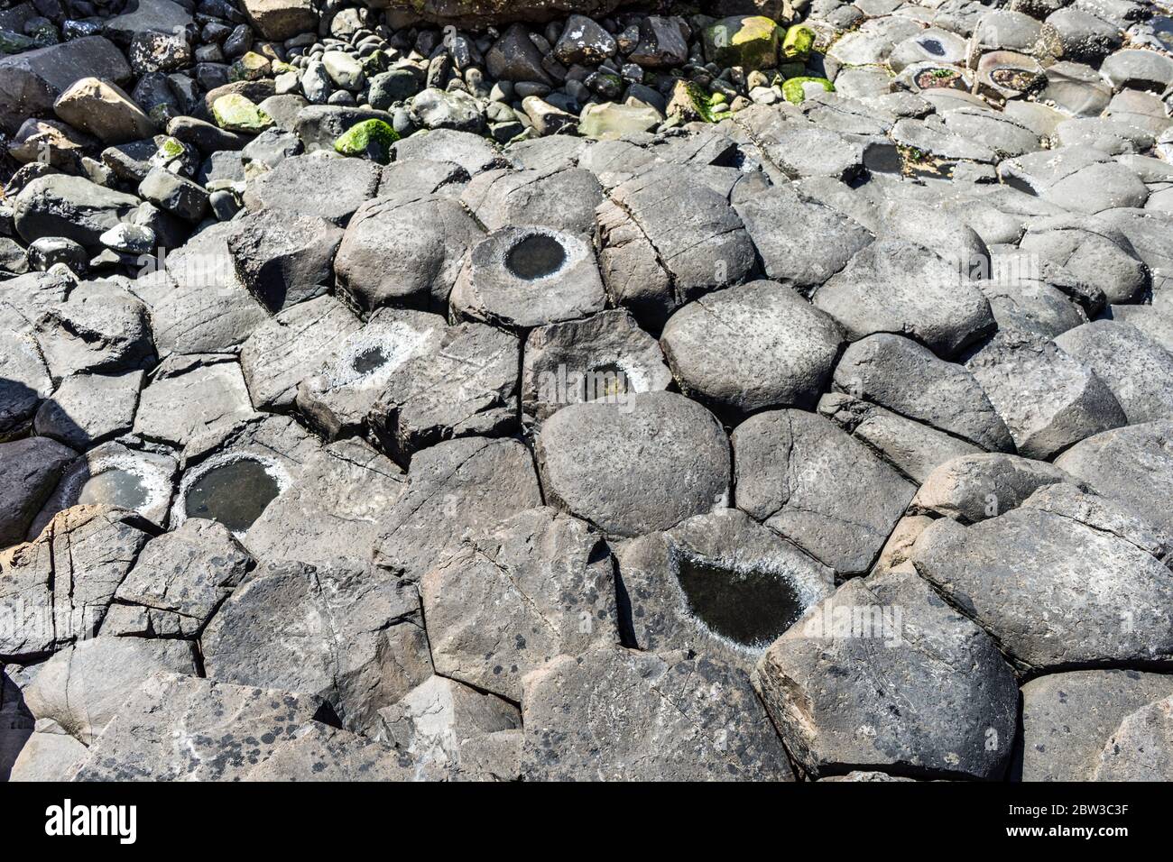 The natural landscape of Giant's Causeway in Northern Ireland Stock Photo