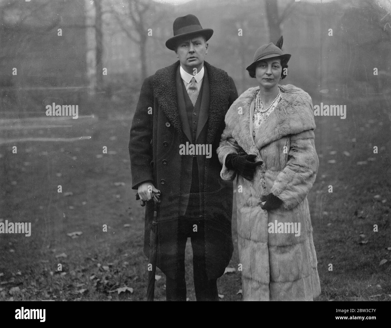 Sir Campbell Mitchell Cotts and Princess Helene de la Tremoille engaged . 5 November 1934 Stock Photo