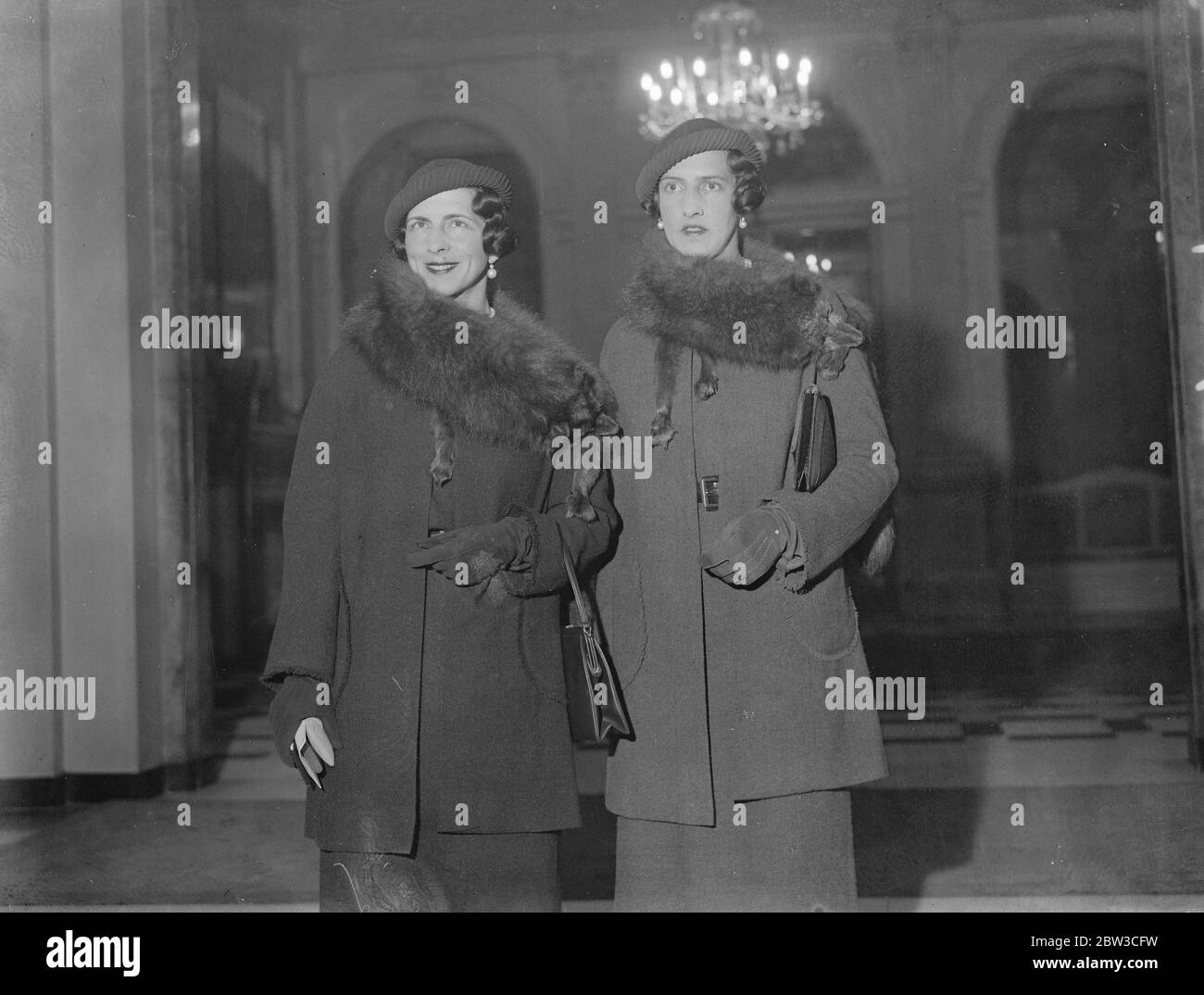 Princess Irene of Greece , who is to be one of the Princess Marina ' s bridesmaids with Princess Helen of Romania , in London for the Royal wedding of Princess Marina and Prince George . 20 November 1934 Stock Photo