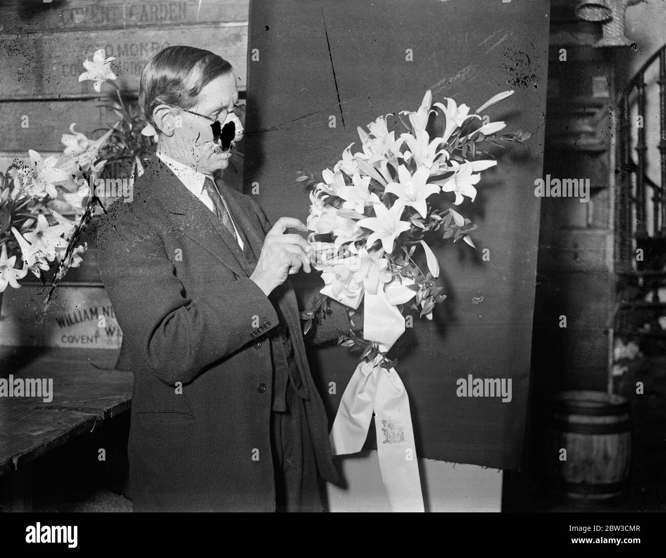 Princess Marina ' s wedding bouquet . 28 November 1934 Stock Photo
