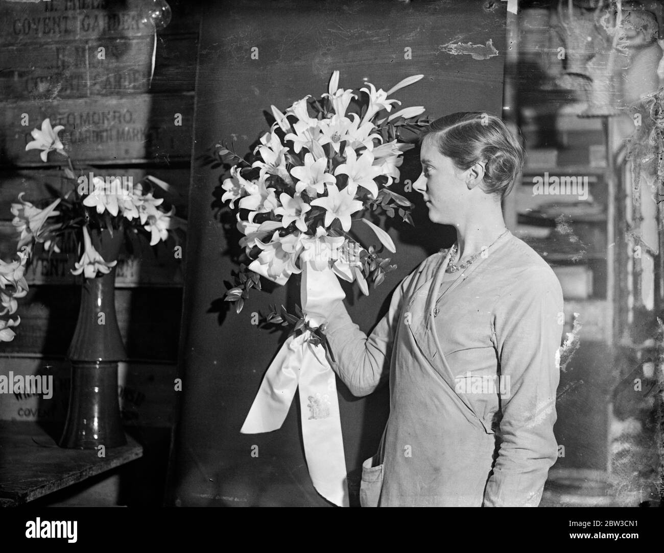 Princess Marina ' s wedding bouquet . 28 November 1934 Stock Photo