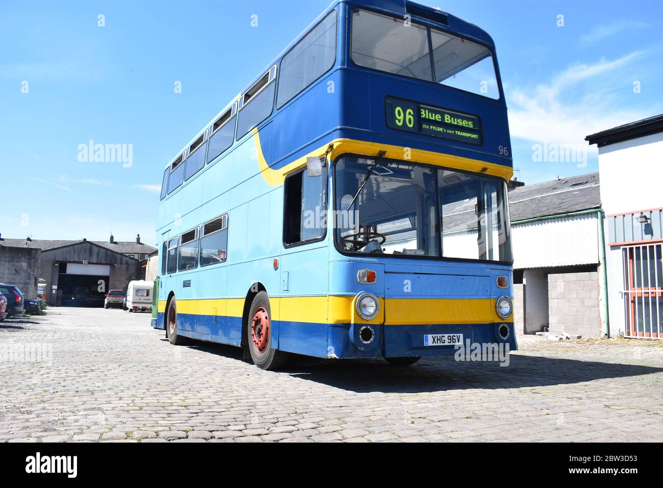 96 a Leyland Atlantean parked on the Road Stock Photo