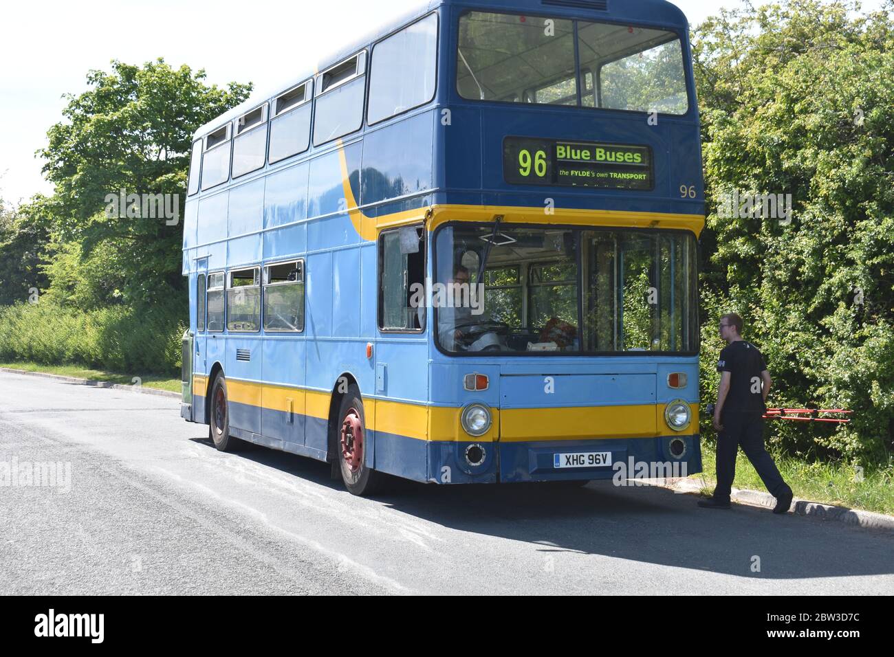 96 a Leyland Atlantean parked on the Road Stock Photo