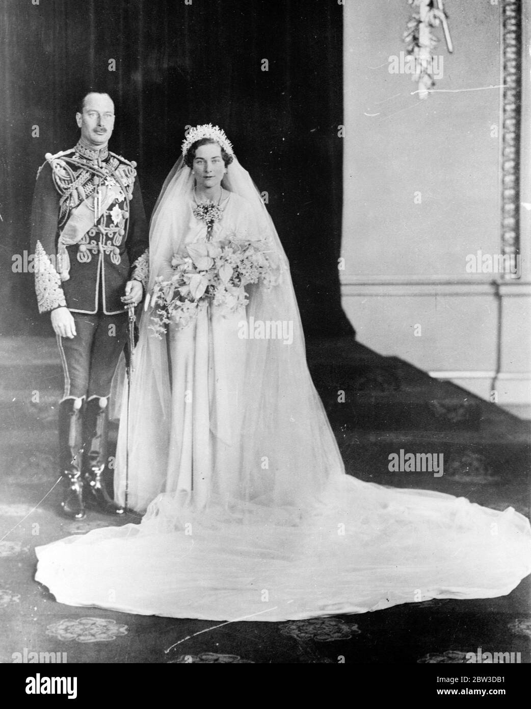 Royal wedding .HRH Prince Henry, Duke of Gloucester and Lady Alice Montagu Douglas Scott November 6, 1935 12 November 1935 Stock Photo