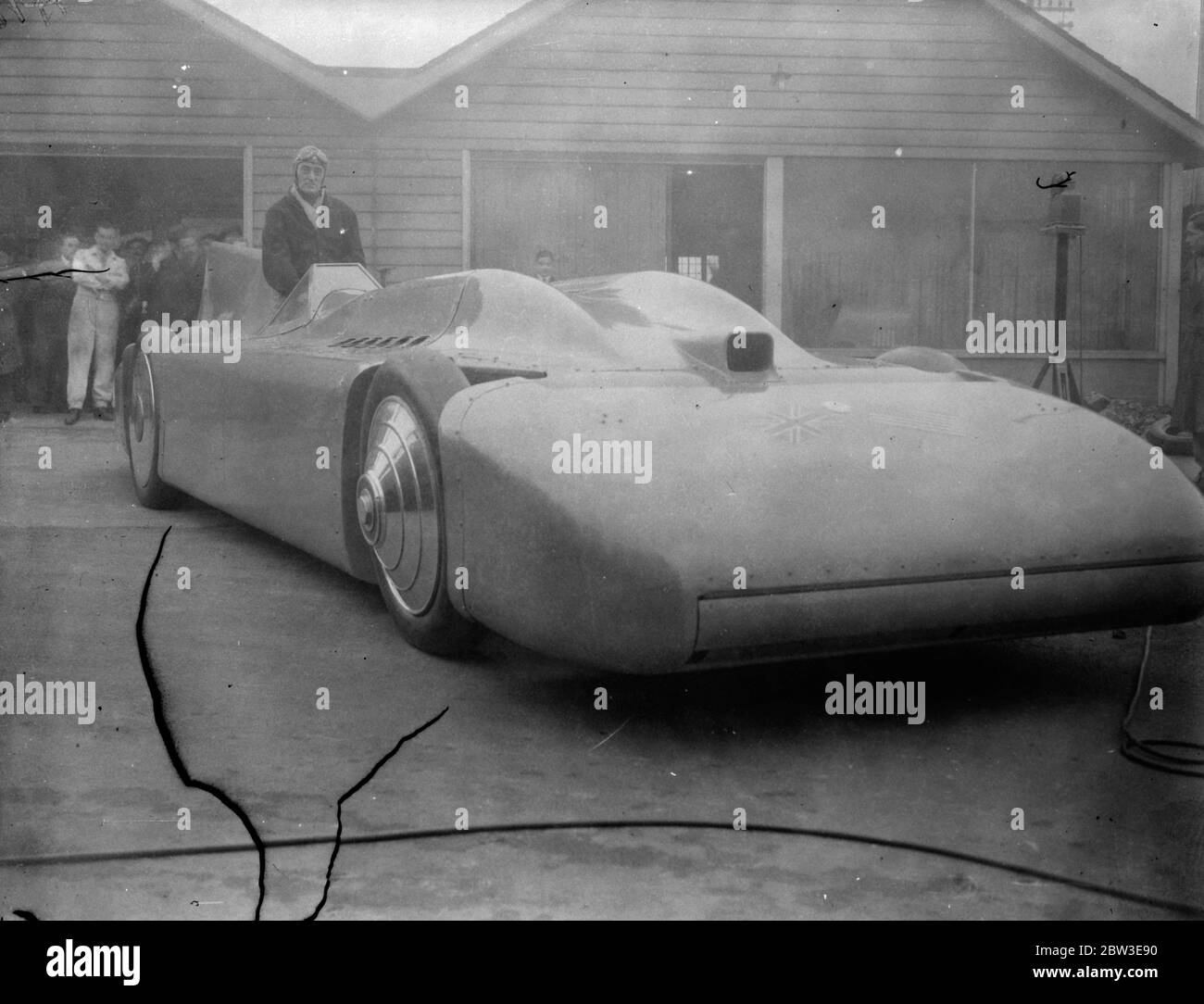 Sir Malcolm Campbell 's new Bluebird . First appearance at Brooklands . 9 January 1935 Stock Photo