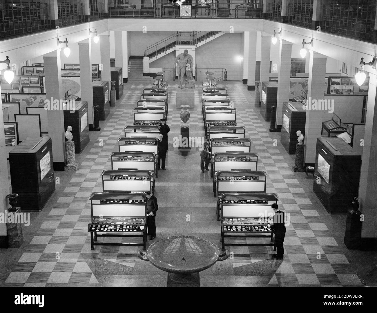 View of the hall of the Geological Survey and Museum ( Geological Museum ) at South Kensington . 15 January 1935 Stock Photo