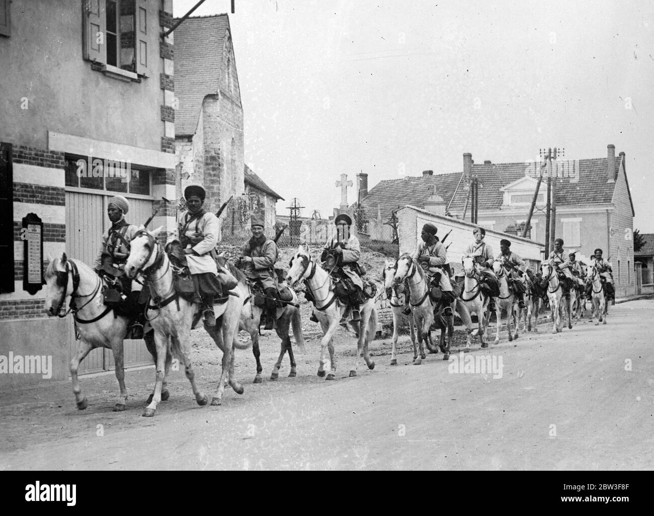 French Algerian mounted troops Stock Photo