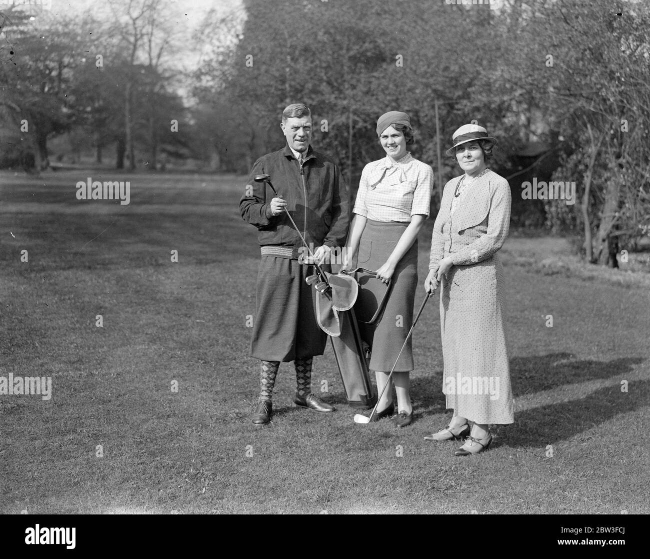 Family playing Golf Stock Photo