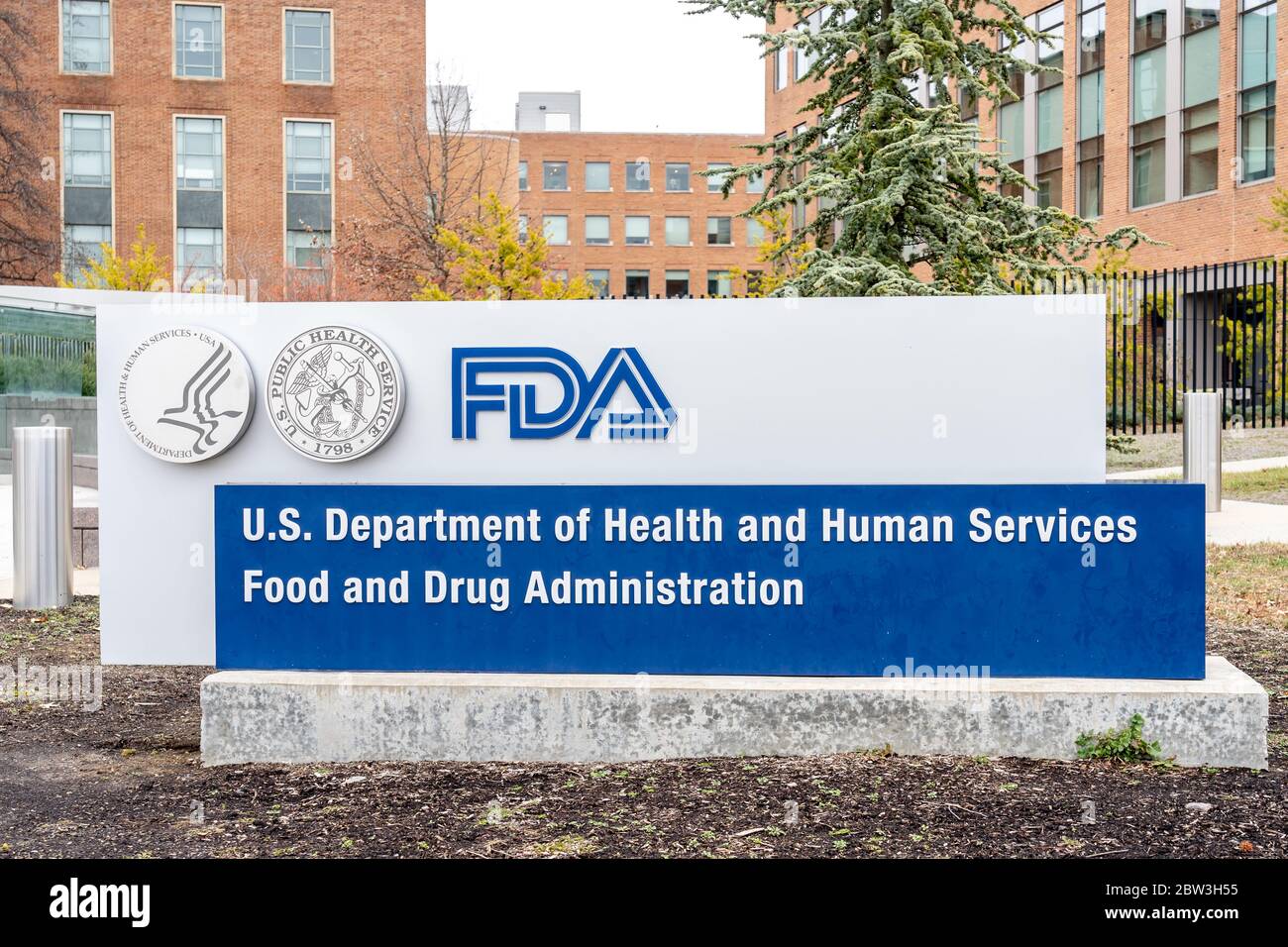 Washington, D.C., USA- January13, 2020: FDA headquarters in Washington D.C. The Food and Drug Administration (FDA or USFDA) is a federal agency of USA Stock Photo