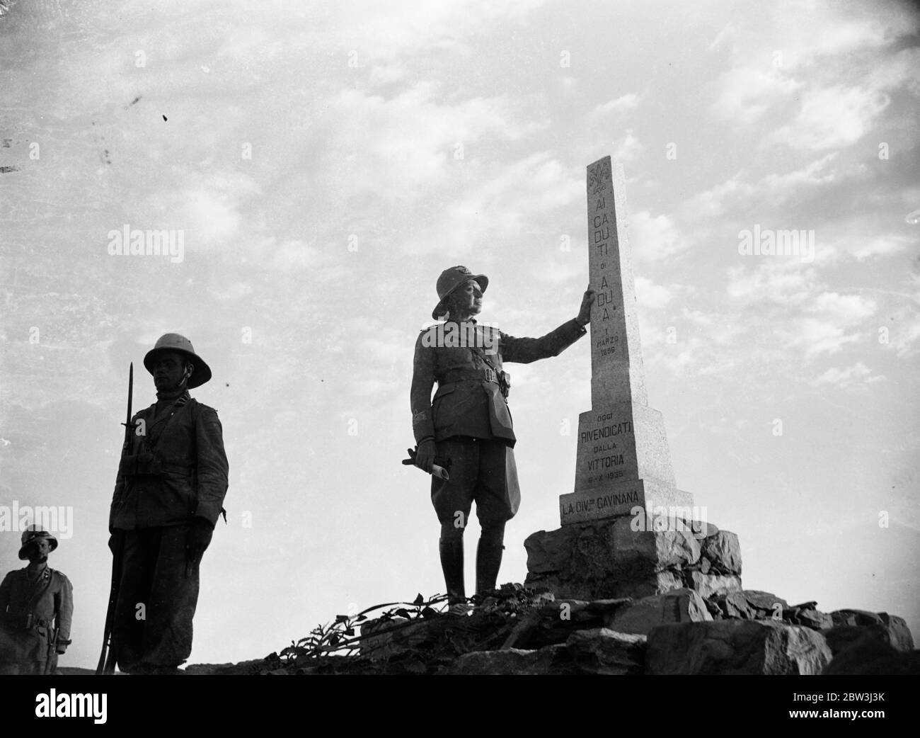 General Maravigna , General Officer Commanding II Corps Pictures of the Abyssinian campaign by Ray Rousseau , Planet News staff photographer from Paris bureau. 27 November 1935 Stock Photo