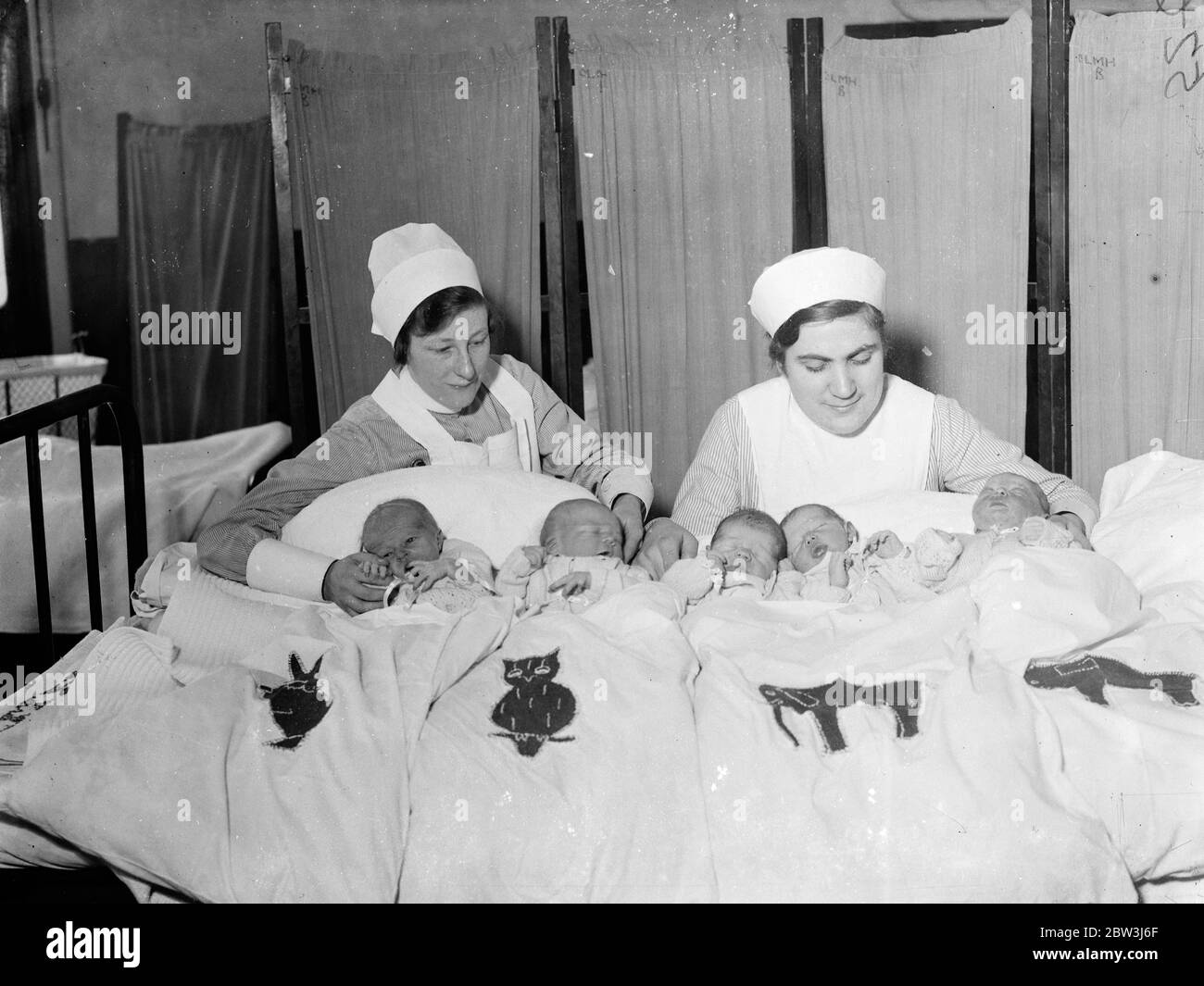 Leap year babies born in London . One birthday in four years . Five leap year babies , three boys and two girls have been born at the City of London Maternity Hospital . So far , the new arrivals are unworried by the prospect of having one birthday in four years ! . Photo shows , the Leap Year babies at the City of London Maternity Hospital . 29 February 1936 Stock Photo