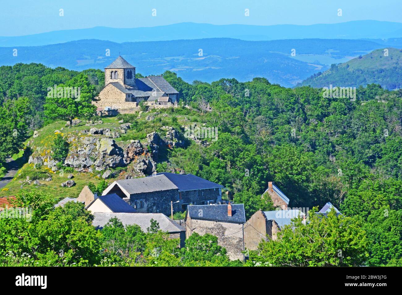Dauzat sur Vodable village, Puy-de-Dome, Auvergne, Massif-Central, France Stock Photo