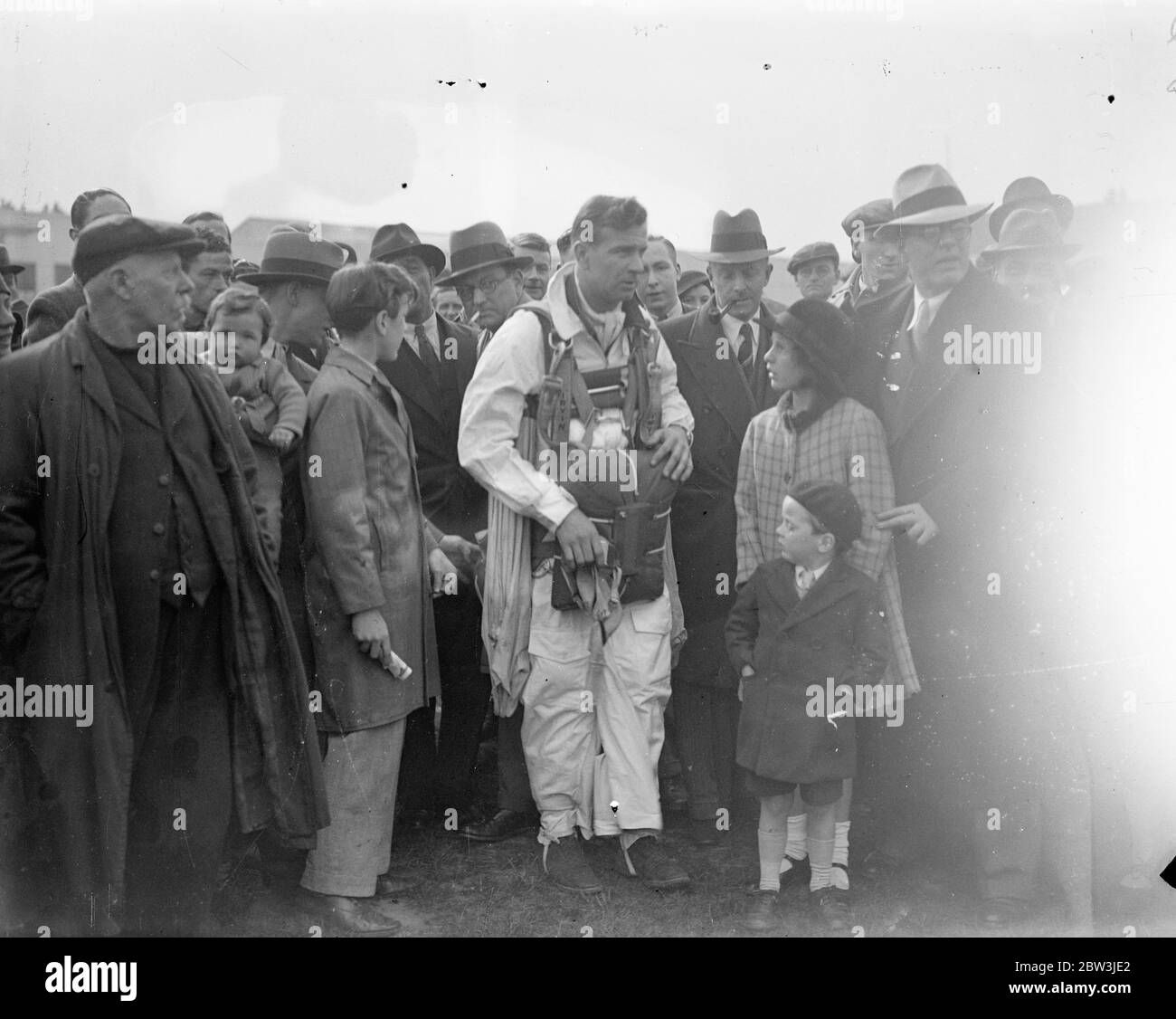 Birdman flies to earth with wings at Hanworth . Clam Sohn , a young
