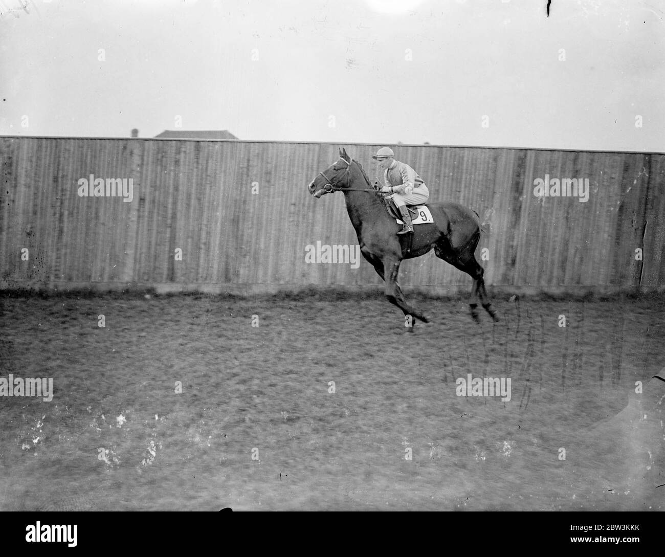 Walvis Bay ,ridden by T.Lowrey, and owned by Major J.S.Courtauld April 1936 Stock Photo