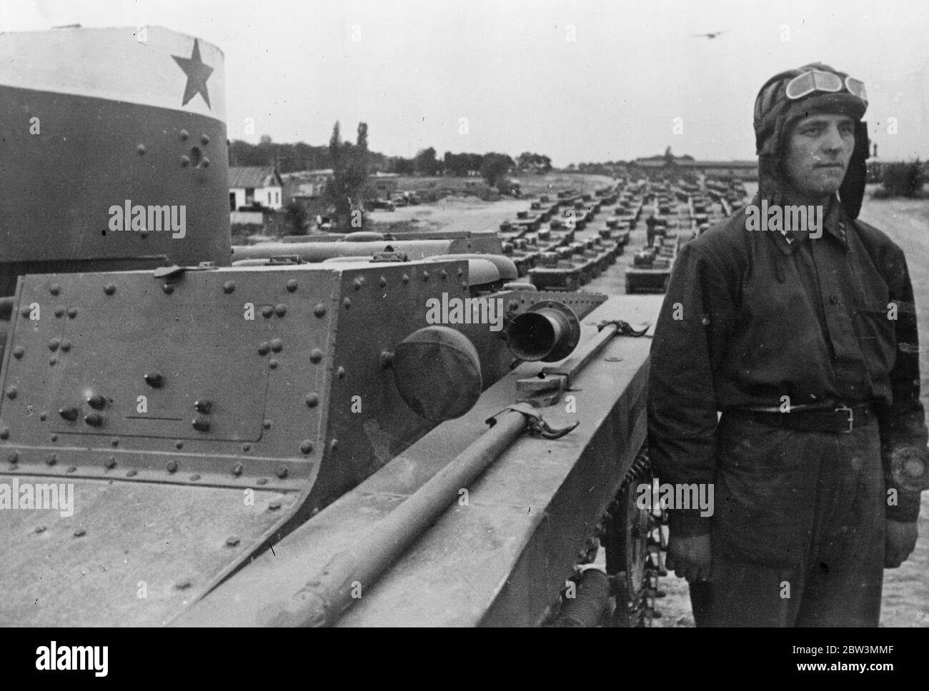 Russian army manoeuvres at Kiev . 1935 Stock Photo