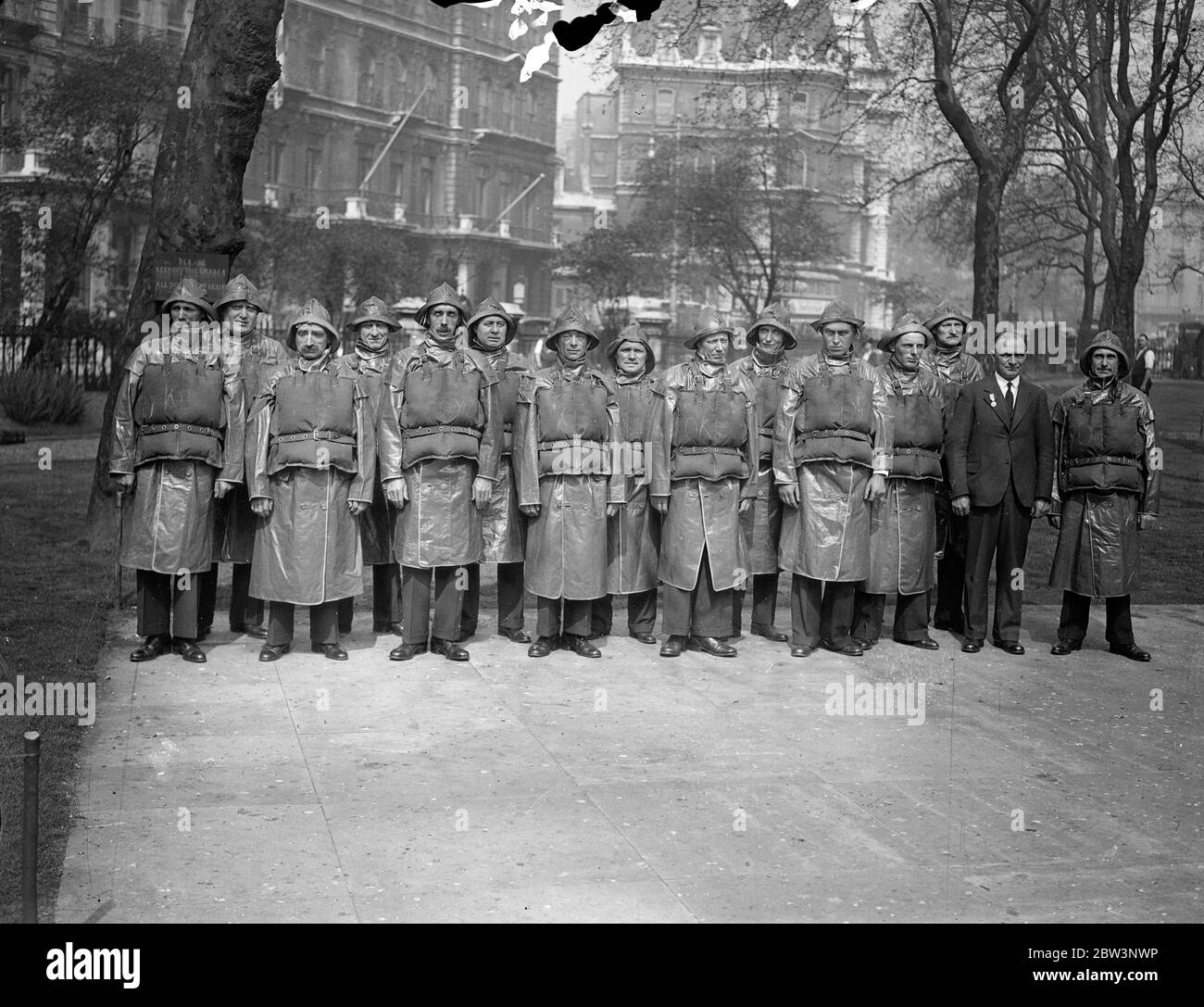 Heroic lifeboatmen in London to receive medals . Fifteen heroes of the British lifeboat service have come to London from isolated spots on Britain ' s coasts to receive medals for their gallantry at the annual meeting of the Royal National lifeboat Institution today ( Wednesday ) . Photo shows , the fifteen lifeboatmen in London , ( Left to right ) , Coxswain Patrick Sliny of Ballycotton , Co , , Cork who receives the gold medal , Victoria Cross of the service , Second coxswain John L Walsh of ballycotton , Motor Mechanic Thomas , Thomas Sliney of Ballycotton , Michael C Walsh of Ballycotton , Stock Photo