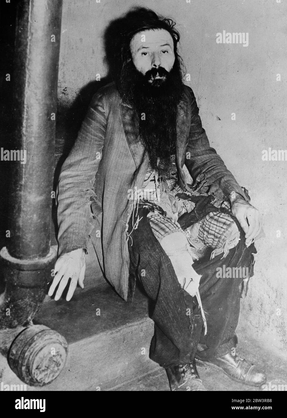 Made and lost several fortunes , but the tramp wasn ' t down and out . Wearing tattered and grimy clothes , Sam Velcich , 51 year old ' hobo ' was arrested by the police at New Orleans , Louisians , and charged with being a vagrant . Welcich astounded the officers and defeated the charge by exhibiting bonds valued at £ 1 , 500 which , he said , bring him nearly £ 4 a week . Valcich , Jugoslavian immigrant , told of sumassing and losing several fortunes , then being reduced to bonds . He once worked for the Central State light and Power Company of Corpus Chrsiti , Texas which issued the bonds . Stock Photo