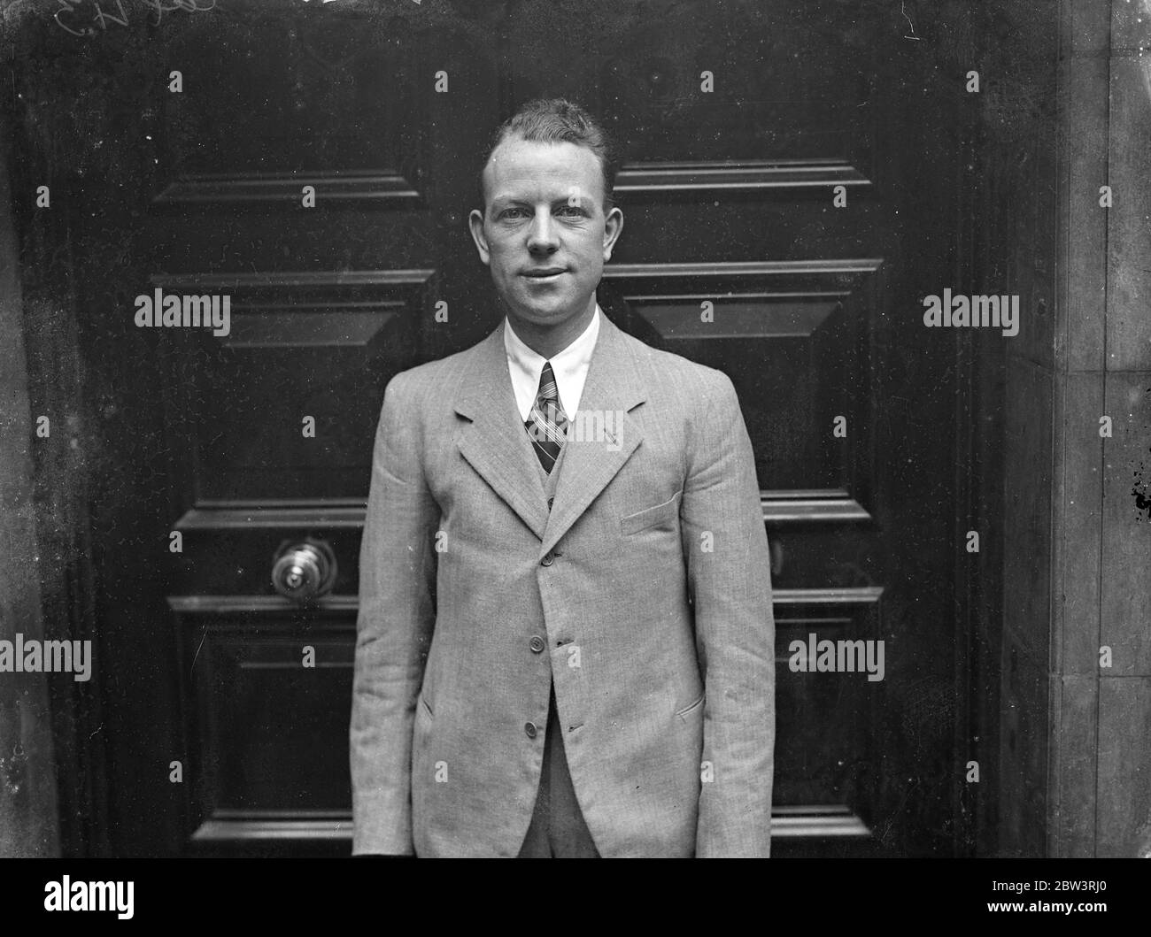 Photo Shows : Virgil Pinkley , United Press correspondent [ 7 Jul 1936 ? ] Stock Photo