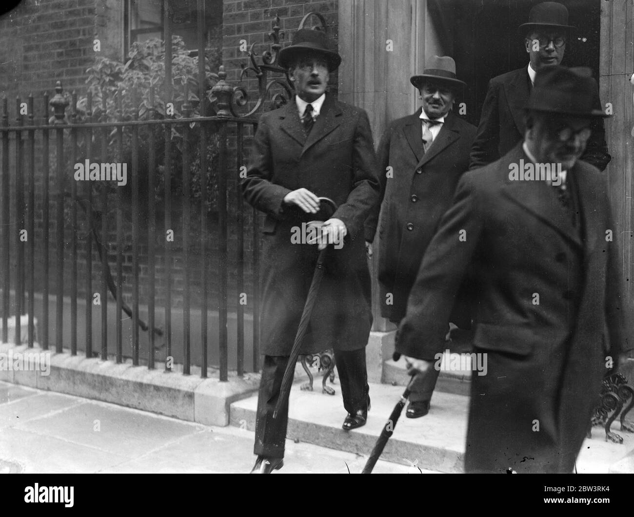 Anthony Eden leaving Downing Street after presenting Geneva report . 2 ...