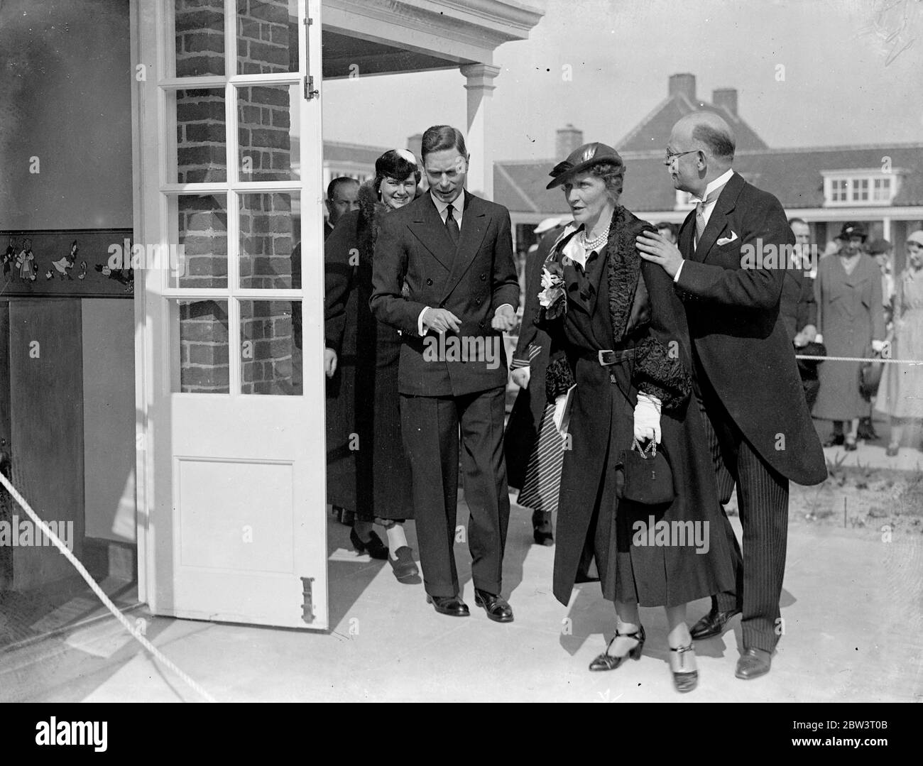 Duke of York opens Margaret McMillan house at Wrotham . Deputises for Duchess . The Duke of York , deputises for the Duchess , who is in indisposed , opened the new Margate MacMillian House , the first open air holiday house to be built for children of nursery school age , at Wrotham , Kent . The house , which is the outcome of the work of two sisters , Rachel and Margaret McMillan , for children born in the alums is built on modern nursery school lines with open air dormitories and play rooms . Forty children from the Rachel McMillan Nursery School . at Deptford are now at the centre . Photo Stock Photo