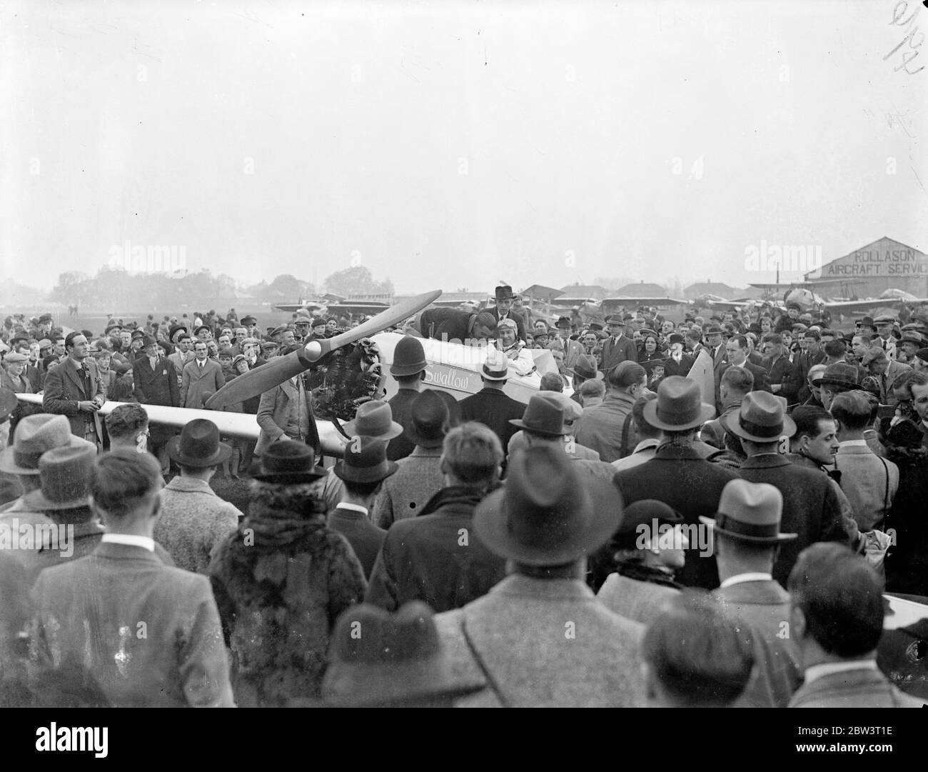 Birdman flies to earth with wings at Hanworth . Clam Sohn , a young