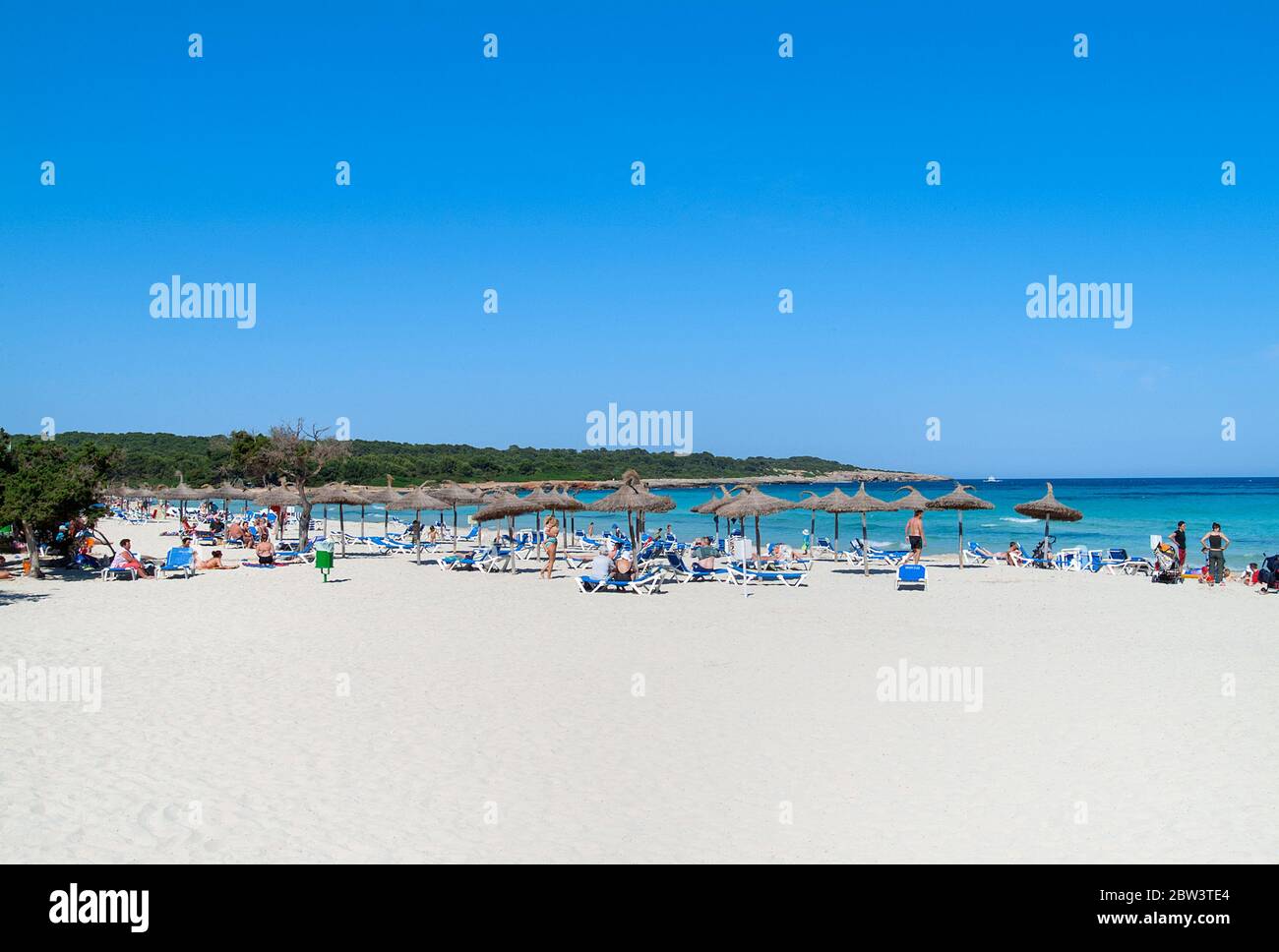 Beach at Sa Coma, Mallorca, Balearics, Spain Stock Photo
