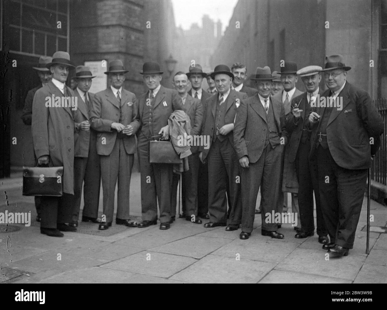 National union of railwaymen to decide companies offer at London conference . To vote on the acceptance or refusal of the companies offer in connection with rates of pay , delegates of the National Union of railwaymen are meeting at the Conway hall , Red Lion Square , WC . Mr Rice will move rejection of the companies terms on the grounds that they are insufficient . Photo shows , delegates to the National Union of railwayman ' s conference at the Conway Hall . Second from left is Mr Rice who will move rejection of the companies offer . 12 May 1936 Stock Photo