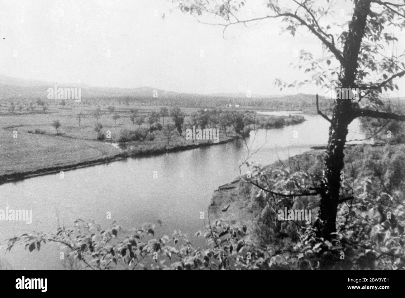 Birobidzhan a town and the administrative center of the Jewish Autonomous Oblast, Russia . Photo shows the river Bira . Stock Photo