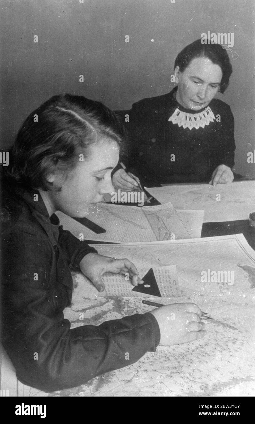Highly qualified women scientists are employed at the Central weather bureau in Moscow , which serves the entire Soviet Union with the weather forecast and that meteorological information . Reports on weather conditions are received by the bureau four times every 24 hours and 500 meteorological staions , situated all over Russia and from about 600 stations in foreign countries . The results of the investigations are broadcast by radio throughout the Soviet Union and charts made by the bureau are transmitted by telephone to important provincial centres . The bureau has recently been making obse Stock Photo