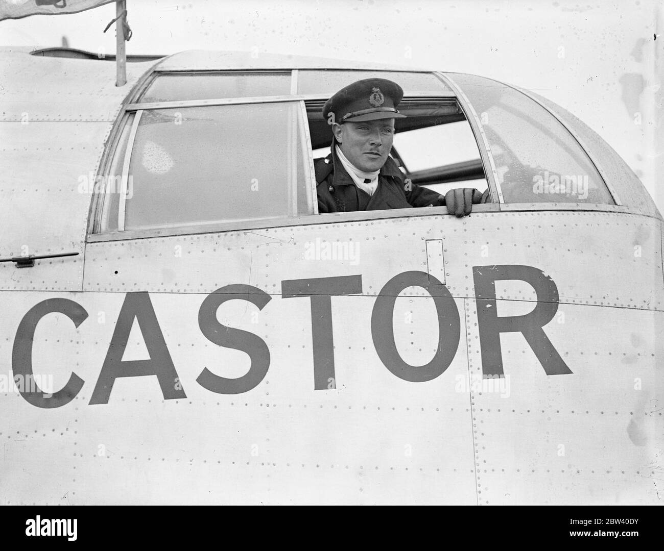 First officer Stone Castor cockpit . Stock Photo